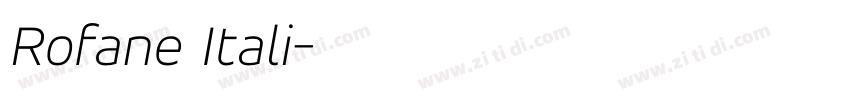 Rofane Itali字体转换